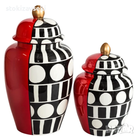 Буркан с капак за декорация, 2 размера, снимка 1