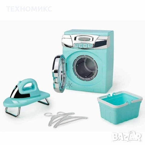 Детски комплект за пране, Пералня, Ютия, Аксесоари, Светлини, Звуци, снимка 7 - Други - 51541972