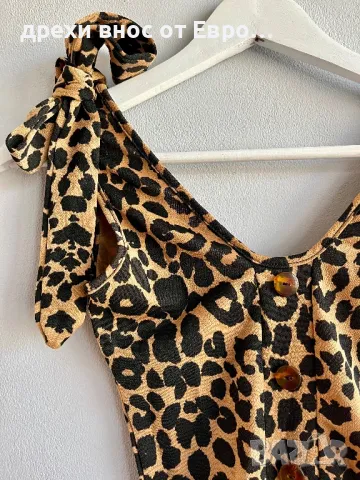 Pretty Little Thing XS леопардово боди , снимка 3 - Корсети, бюстиета, топове - 50085875