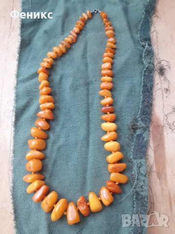 Кехлибар, накит, гердан, снимка 3 - Антикварни и старинни предмети - 51487743