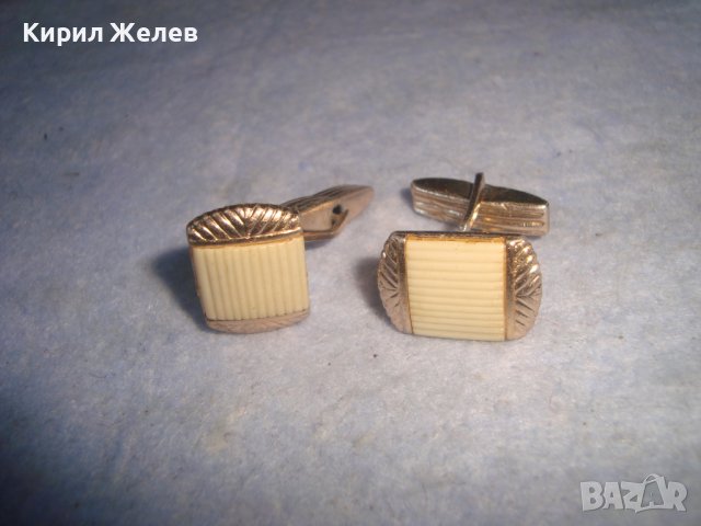 СТАРИ ПОЗЛАТЕНИ РЕТРО МОДЕЛ БУТОНЕЛИ КОПЧЕТА за МАНШЕТИ РЪКАВЕЛИ 72691, снимка 5 - Антикварни и старинни предмети - 37630300