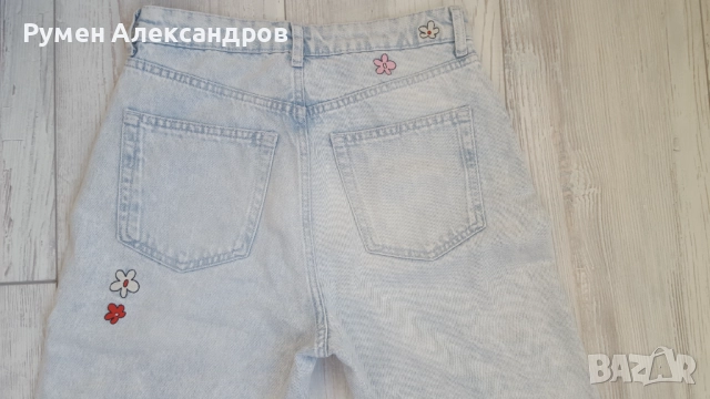 Светло сини дънки дамски дънки BERSHKA DENIM EUR38, снимка 11 - Дънки - 52172540