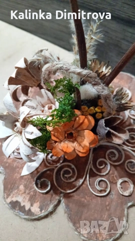 Ръчно изработени декорации с цветя., снимка 10 - Декорация за дома - 53089816