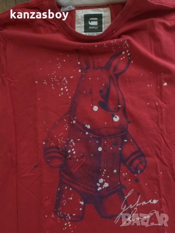 g star g-no r t s/s - страхотна мъжка тениска ЦВЯТ ЧЕРВЕН , снимка 3 - Тениски - 33574005