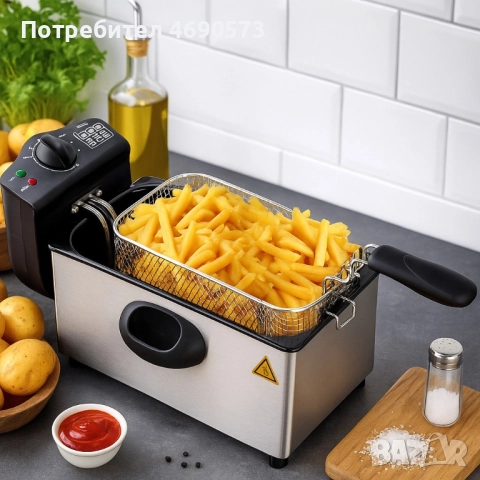 Електрически фритюрник Royalty Line RL-EFT2000, 3L, 2000W