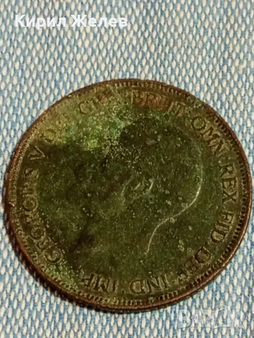 Стара монета 1 пени 1930 Великобритания Император Джордж пети 44408, снимка 4 - Нумизматика и бонистика - 49064356