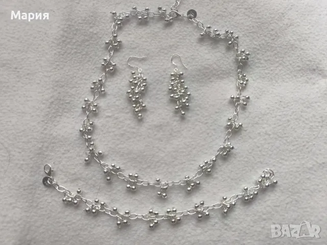 сребърен комплект , снимка 4 - Бижутерийни комплекти - 49869216