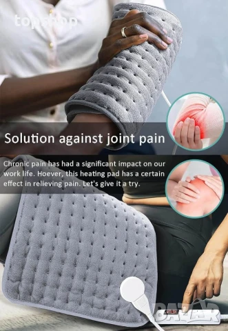 Нагревателна подложка за гърба, врата, раменете, корема 45 х 45 см, снимка 5 - Слухови апарати - 50569488