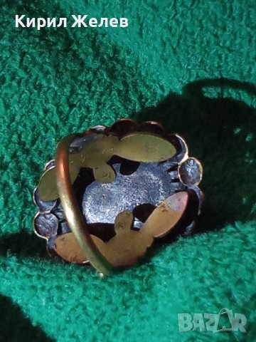 СТАРИНЕН БРОНЗОВ ФЛОРАЛЕН ПРЪСТЕН МНОГО КРАСИВА РЪЧНА МАЙСТОРСКА ИЗРАБОТКА 19854, снимка 4 - Антикварни и старинни предмети - 33050301