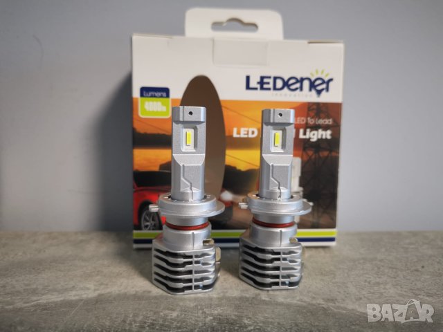 LED крушки за фарове, H1 H7 H4 НВ3 НВ4 9-32V 44W Ledener, снимка 2 - Аксесоари и консумативи - 43759988