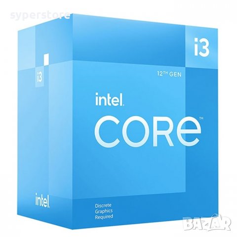 Процесор за компютър, CPU Intel Core i3-12100F, 4C, 8T, 3.3, 12M, s1700, Box, SS300203
