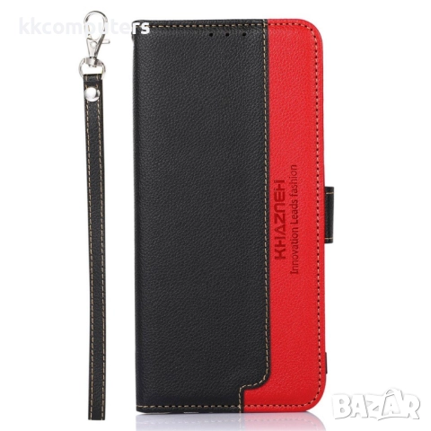 KHAZNEH Кожен флип калъф за Xiaomi 15T -RFID защита, Държач за Карти и Стойка, вкл. Протектор, 4 Цвя, снимка 9 - Калъфи, кейсове - 52387562