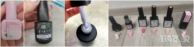 сет за маникюр, топ лак, гел и 6 цвята гел лак 