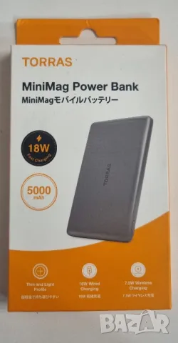 Безжична магнитна външна батерия TORRAS 5000mAh