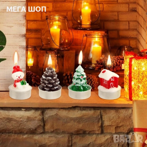 12 Коледни ароматни чаени свещи в кутия, снимка 3 - Декорация за дома - 52587160