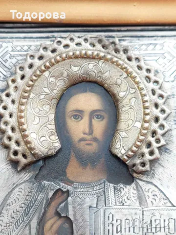 Царска Русия-сребърна 84 икона/сребро 84/, снимка 4 - Икони - 49193222