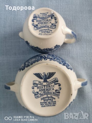 Старинен порцеланов сервиз за чай-Англия , снимка 3 - Антикварни и старинни предмети - 32246435