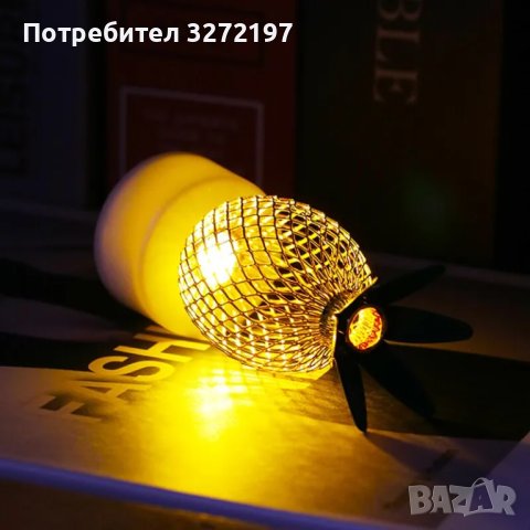 LED настолна,електронна свещна нощна лампа, снимка 2 - Настолни лампи - 43351425