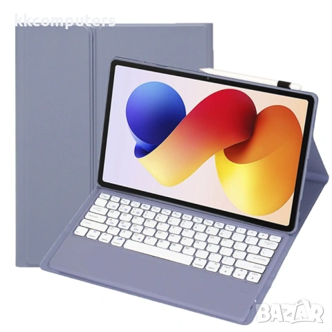 A0N19 Bluetooth Клавиатура-Калъф за Xiaomi Redmi Pad 2 Pro / Poco Pad M- Отделяема, Стойка, Мултипой, снимка 2 - Калъфи, кейсове - 53071839