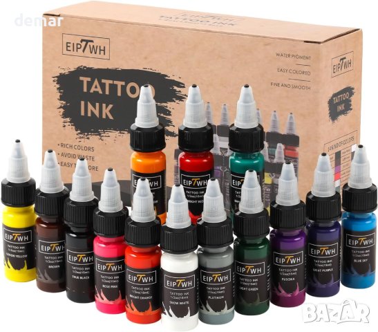 EIPTWH 14 цвята професионален комплект мастила за татуировки