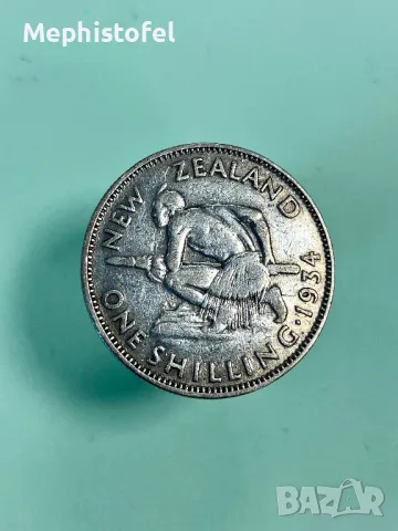 1 шилинг 1934 г, Нова Зеландия - сребърна монета, снимка 3 - Нумизматика и бонистика - 49986542