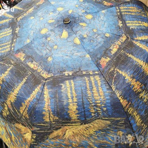 Ван Гог "Звездна нощ над Рона" Чадър, супер здрав и много олекотен, снимка 2 - Други - 33336260