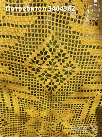 Стара покривка плетена на една кука, снимка 3 - Антикварни и старинни предмети - 50910228