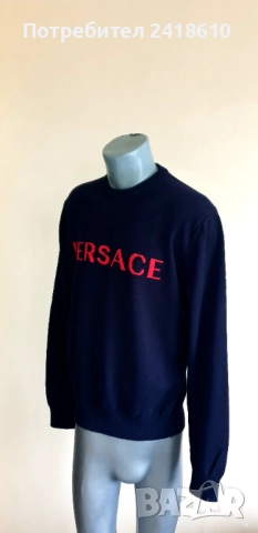 Versace  Cotton Knit Mens Size 50 /  L ОРИГИНАЛ! Мъжки Памучен Пуловер!, снимка 12 - Пуловери - 52577287