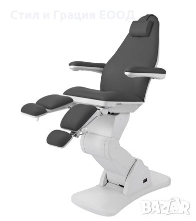 Стол за педикюр Cubo (5 мотора) 190 х 57/82 х 62/121см - бял-тъмно сив