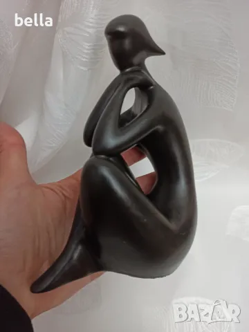 ИЗКЛЮЧИТЕЛНО РЯДКА ПОРЦЕЛАНОВА ФИГУРА ЧЕРЕН ПОРЦЕЛАН ,ЖЕНА-ROYAL DUX BOHEMIA, снимка 6 - Антикварни и старинни предмети - 49305424