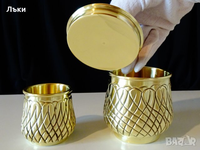 Дву стенна чаша за уиски,халба,захарница от месинг. , снимка 6 - Антикварни и старинни предмети - 32380668