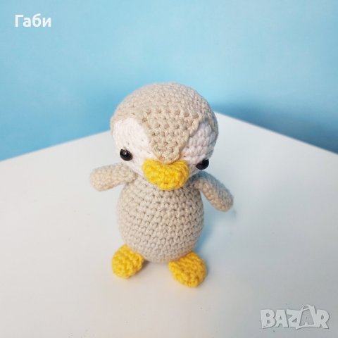 Ръчно плетено пингвинче, амигуруми играчка, снимка 5 - Плюшени играчки - 27859339
