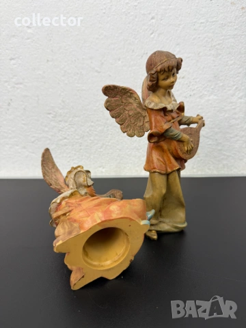 Двойка ангели / ангел музиканти. №7806, снимка 7 - Антикварни и старинни предмети - 53019239
