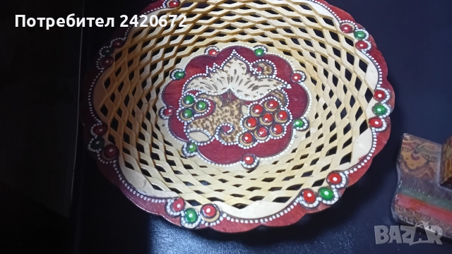 дърворезба поднос и мастилница, снимка 3 - Други ценни предмети - 52685734