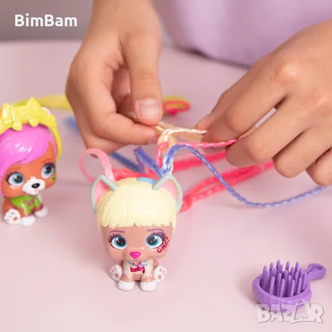 Модно кученце за прически с много дълга коса и аксесоари I Love VIP Pets Bow Power / Луна, снимка 2 - Фигурки - 48410422