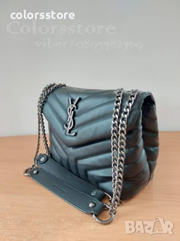 Луксозна Черна чанта Y*S*L код SG235, снимка 3 - Чанти - 38525835