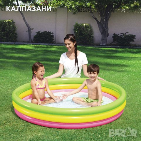 Надуваем басейн Bestway 3 нива Разноцветен 152х30 см 51103