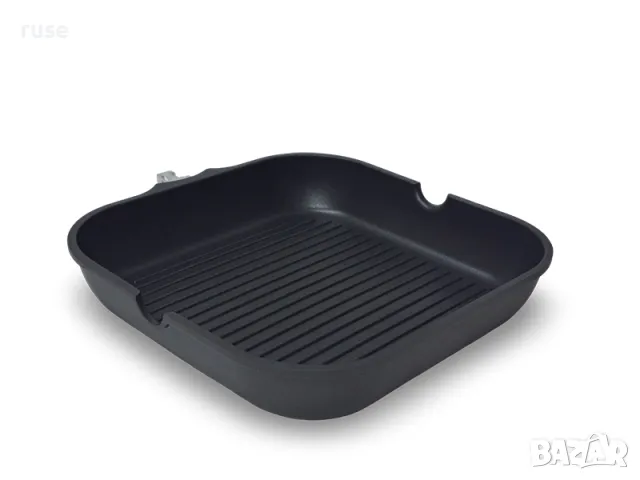 НОВИ! Грил тиган - грил тава 2в1, сваляще се дръжка, 28см, снимка 3 - Съдове за готвене - 50225362