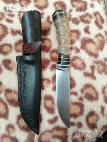 Дамасков нож от Гошо, снимка 7 - Ножове - 52264843
