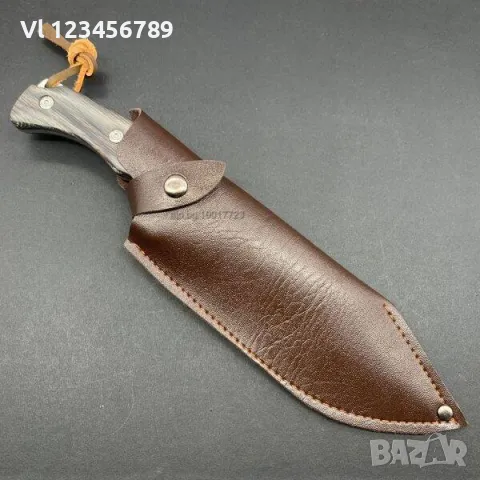 Висококачествен ловен нож 145х270, кожен калъф, снимка 3 - Ножове - 50112762