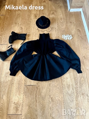 Красива черна рокля на марката Evis. Подходяща за специални събития и вечерни излизания. Изискан диз, снимка 1