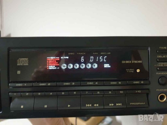 Multi play compact disc player Pioneer PD-M603 CD player с 6 диска. В много добро състояние. Всичко , снимка 3 - Декове - 32761143