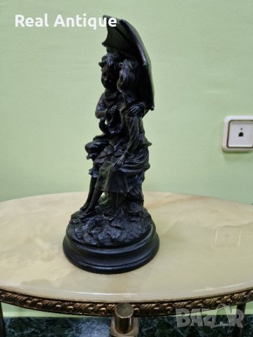 Чудесна антикварна френска авторска фигура  статуетка , снимка 6 - Статуетки - 44012818