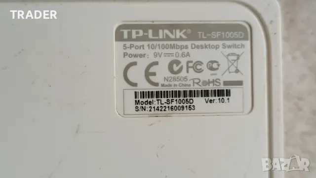 Суич комутатор TP-Link - TL-SF1005D, 5 порта, бял, снимка 4 - Други - 37797113