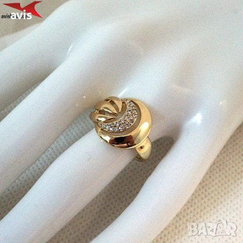 Пръстен с 14К златно покритие 224837, снимка 4 - Пръстени - 52918303