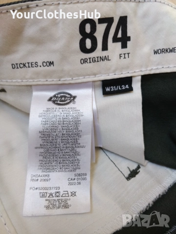 Dickies ICONS 874 Workwear W31/L34 (M) size Мъжки дълги панталони, снимка 4 - Панталони - 53583994