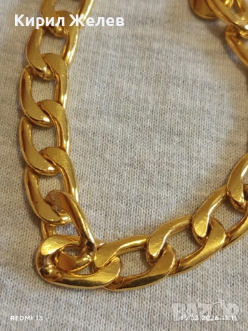 Масивна гривна плетка тип ФИГАРО уникален подарък за всеки повод 51239, снимка 5 - Гривни - 53463486