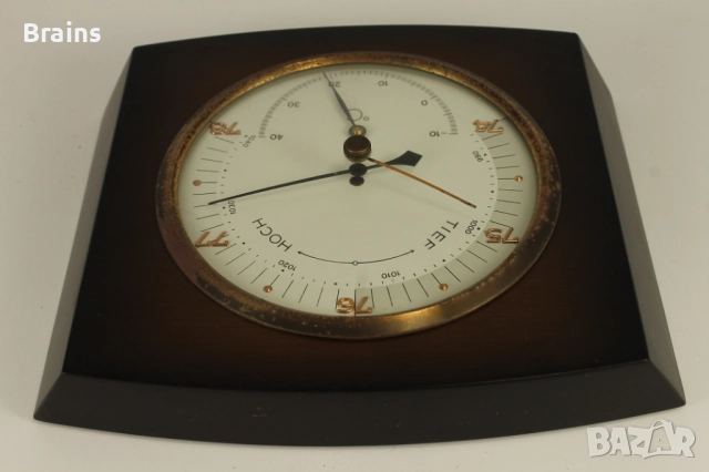 1960's SUFFT Стар Немски Стенен Барометър И Термометър, снимка 7 - Антикварни и старинни предмети - 52791079