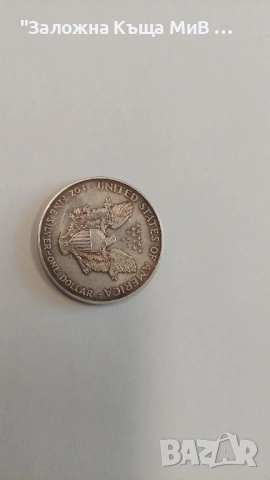 Сребърна монета 1 Долар 2002г, снимка 2 - Нумизматика и бонистика - 53266164