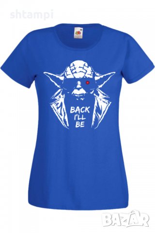 Дамска тениска Star Wars Yoda Terminator,Филм,Игра,superhero,Изненада,Подарък,Повод,, снимка 3 - Тениски - 37732894